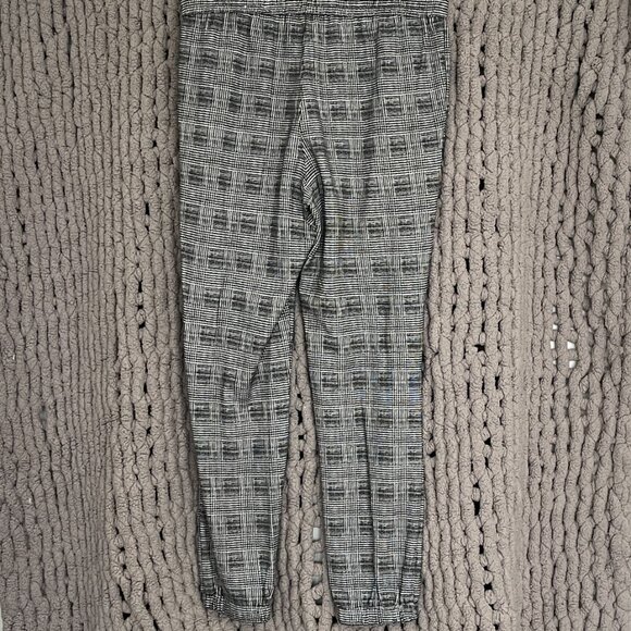 Jogger Style Dress Pants (2 pairs) Black/White Checked & Brown/Beige Tartan (M) - Picture 6 of 15